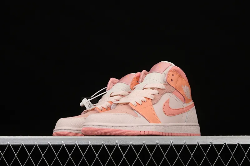 All Categories Air Jordan Jordan Series Basketball Shoes Air Jordan 1 Mid Air Jordan 1 Mid SE AJ1 Joe 1 China Orange Pink Splicing Mid-top Versatile Casual Sports Shoes DH4270-800